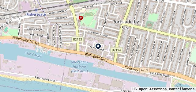 Map showing the location of Mot Shop