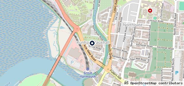 Map showing the location of New Bridge Garage