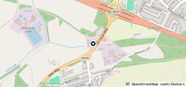 Map showing the location of Oaktree Motorhomes Ltd