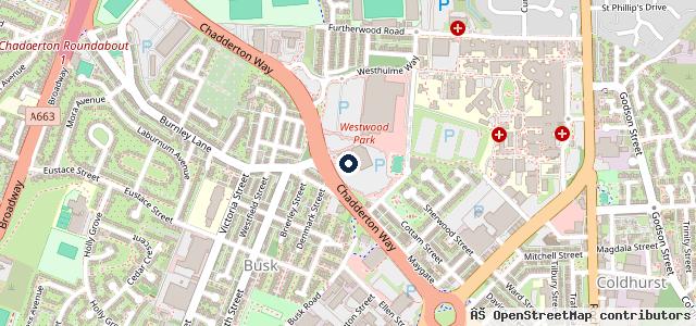 Map showing the location of Oldham Audi