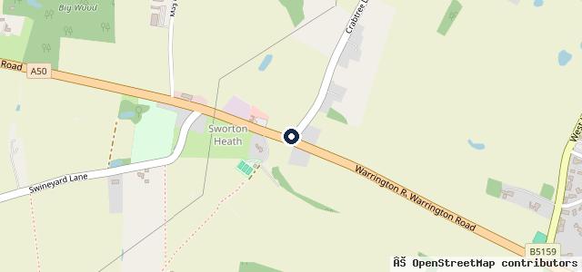 Map showing the location of Orchard Service Station