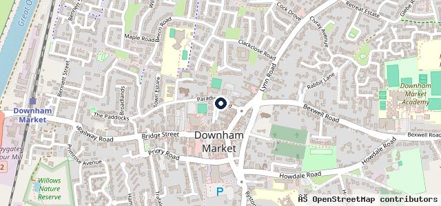 Map showing the location of Paradise Garage