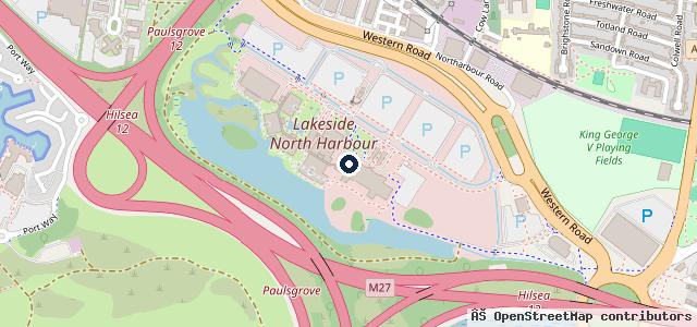 Map showing the location of Porsche Centre Portsmouth UK