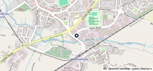Map showing the location of Postmill Garage