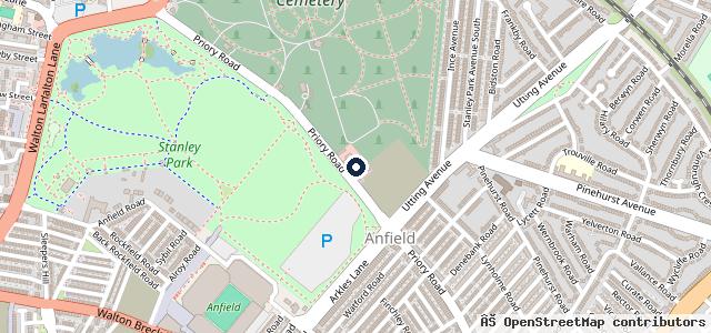 Map showing the location of Priory Tyre Service