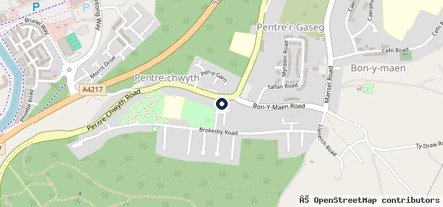 Map showing the location of R J F Motors
