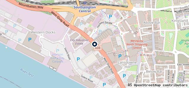 Map showing the location of Richmond Hyundai Southampton