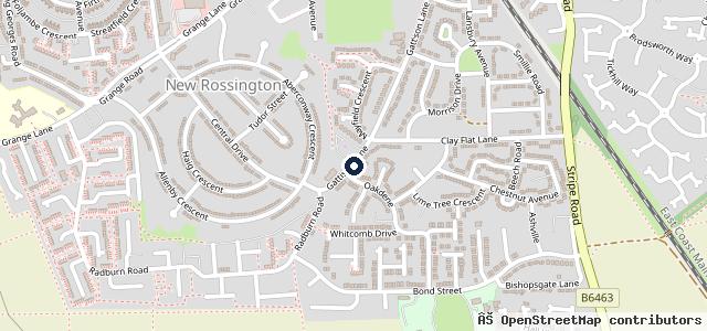 Map showing the location of Rossington Auto Centre