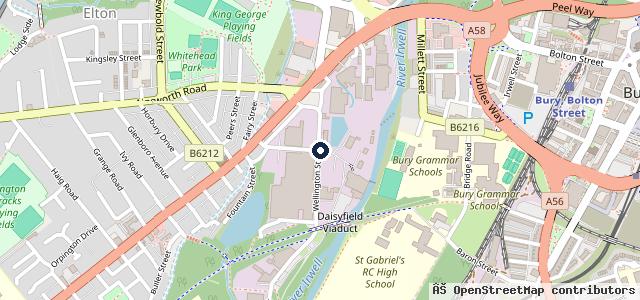 Map showing the location of RRG KIA Bury Service Centre