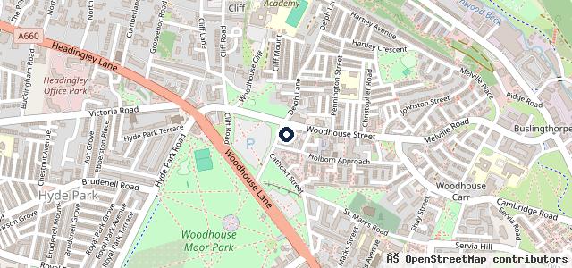 Map showing the location of Woodhouse Garage