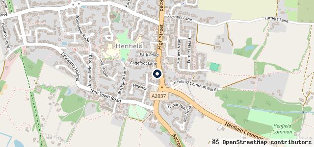 Map showing the location of Setyres Henfield