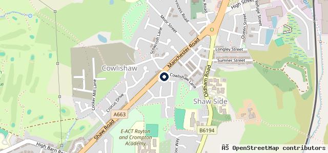 Map showing the location of Shaw MOT Centre LTD