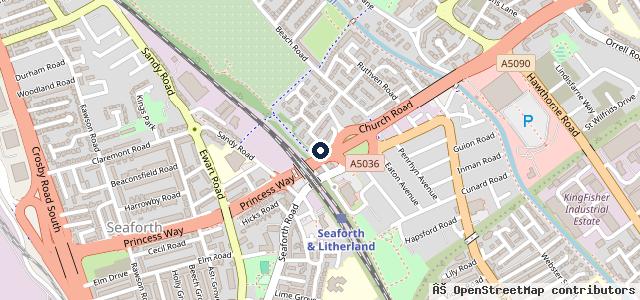 Map showing the location of Liverpool Car Sales