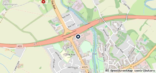 Map showing the location of St Asaph M O T Centre