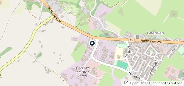Map showing the location of Blue Garage