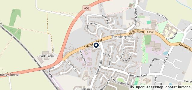 Map showing the location of Station Street Service & Mot Centre Ltd