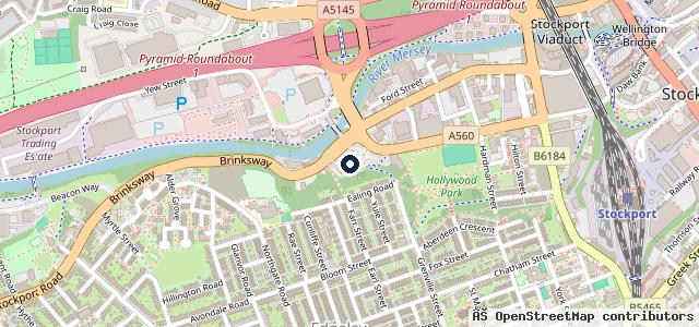 Map showing the location of Stockport Audi