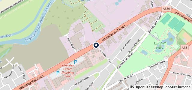 Map showing the location of Stratstone BMW Doncaster