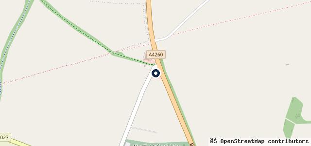 Map showing the location of Sturdys Castle Car Centre