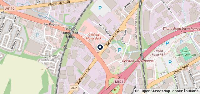Map showing the location of Stratstone BMW Leeds