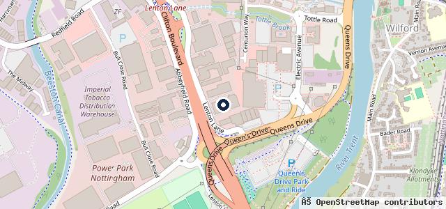 Map showing the location of Sytner Nottingham BMW