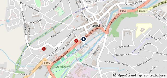 Map showing the location of Tavistock Tyres - Team Protyre