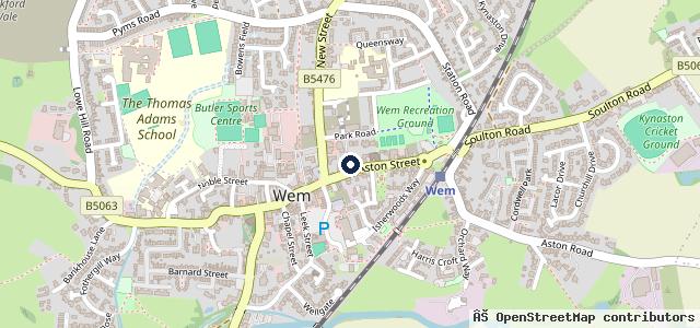 Map showing the location of Tony Moss Motorcycles