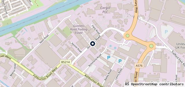 Map showing the location of Trafford Body Repairs