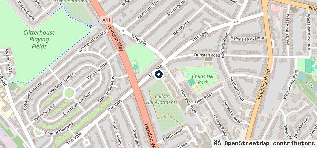 Map showing the location of Vale Wedding Cars Ltd