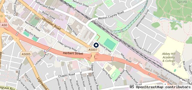 Map showing the location of Newhall Road Garage