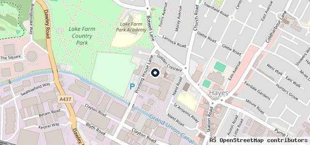 Map showing the location of V W City Hayes Ltd