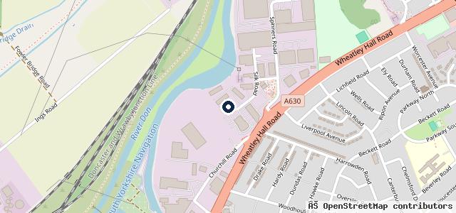 Map showing the location of Vertu Accident Repair Centre Doncaster