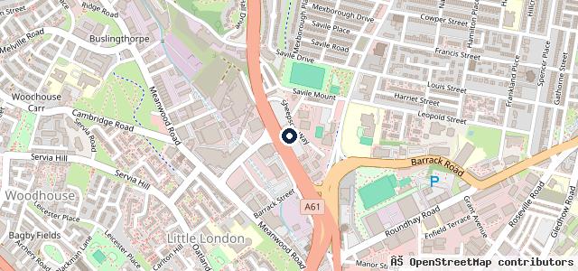Map showing the location of Vertu Land Rover Leeds