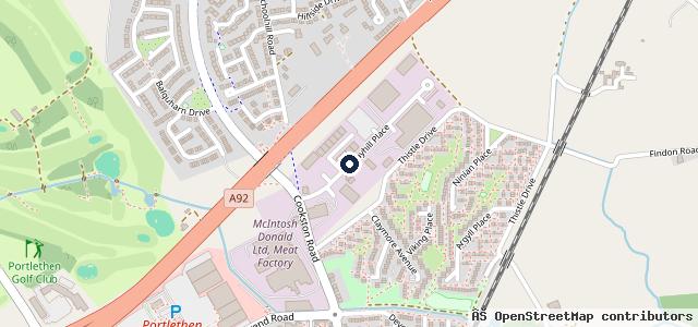 Map showing the location of Volvo Truck & Bus Centre North and Scotland Aberdeen