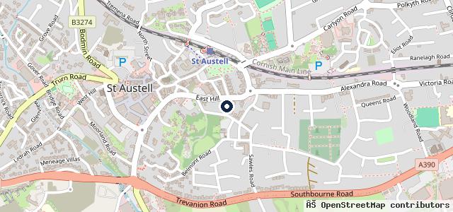 Map showing the location of Vospers OMODA JAECOO | Approved Used St Austell