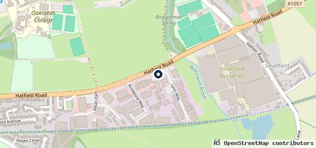 Map showing the location of Brayley Hyundai St Albans