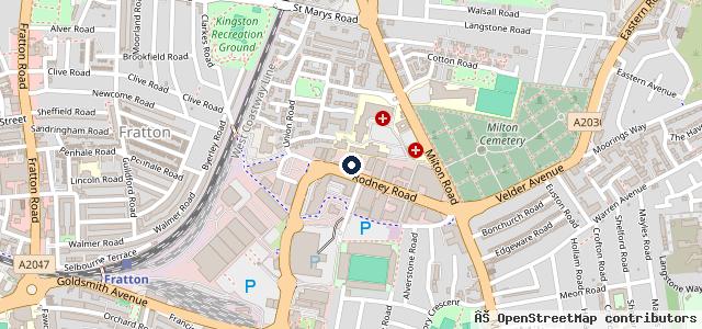 Map showing the location of Waterfront Cars