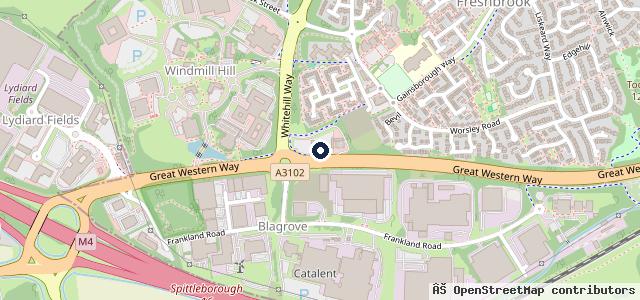 Map showing the location of Waylands Volvo Swindon