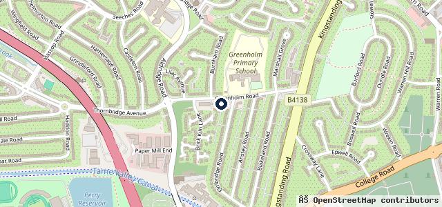 Map showing the location of Wellsburys Garage