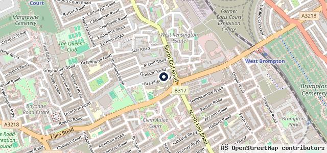 Map showing the location of The Garage