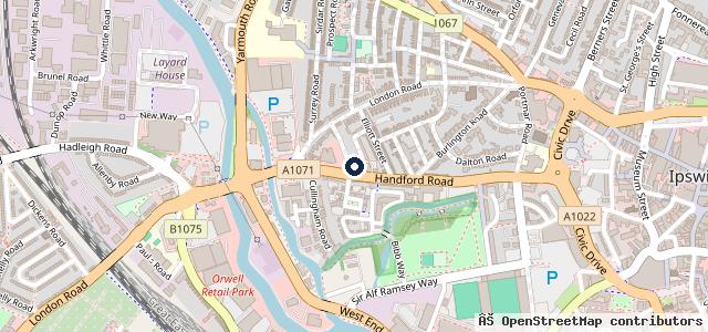 Map showing the location of Wheels Used Cars Ipswich