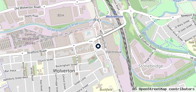 Map showing the location of Wolverton Car & Tyre Services