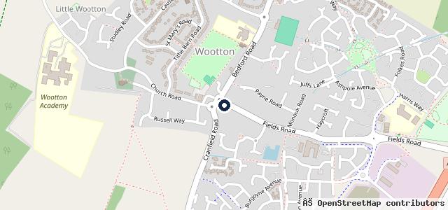 Map showing the location of Wootton Garage Ltd