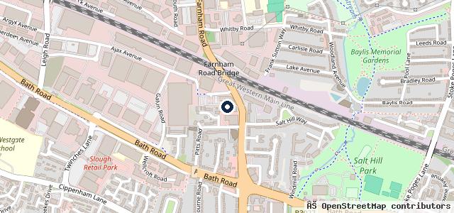 Map showing the location of Windrush Garage