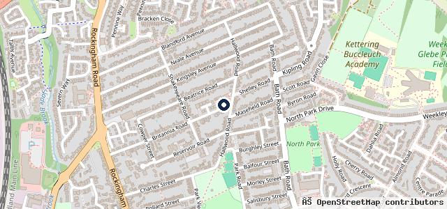 Map showing the location of Wright's Garage (Kettering) Ltd