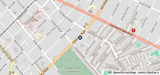 Map showing the location of B H Autos