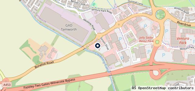 Map showing the location of Tamworth Audi