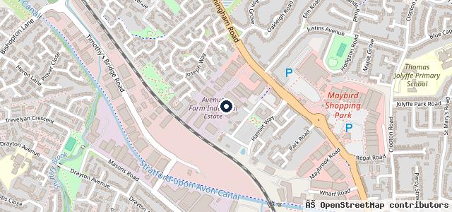 Map showing the location of Stratford Tyres