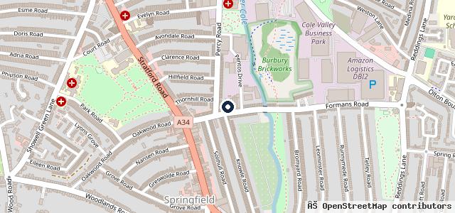 Map showing the location of Formans Auto Centre (Garage)