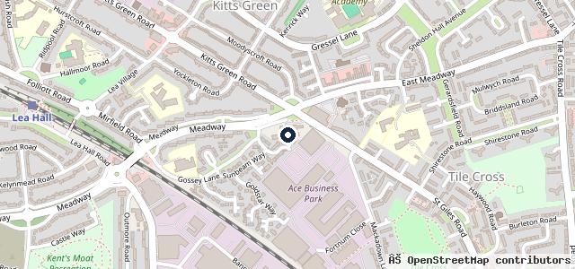 Map showing the location of Meadway Auto Centre